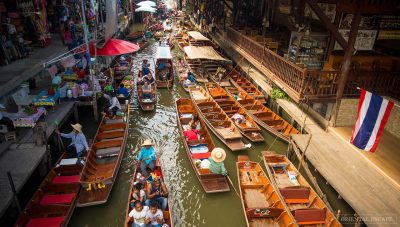 Damnoen Saduak Floating Market + River Kwai Bangkok